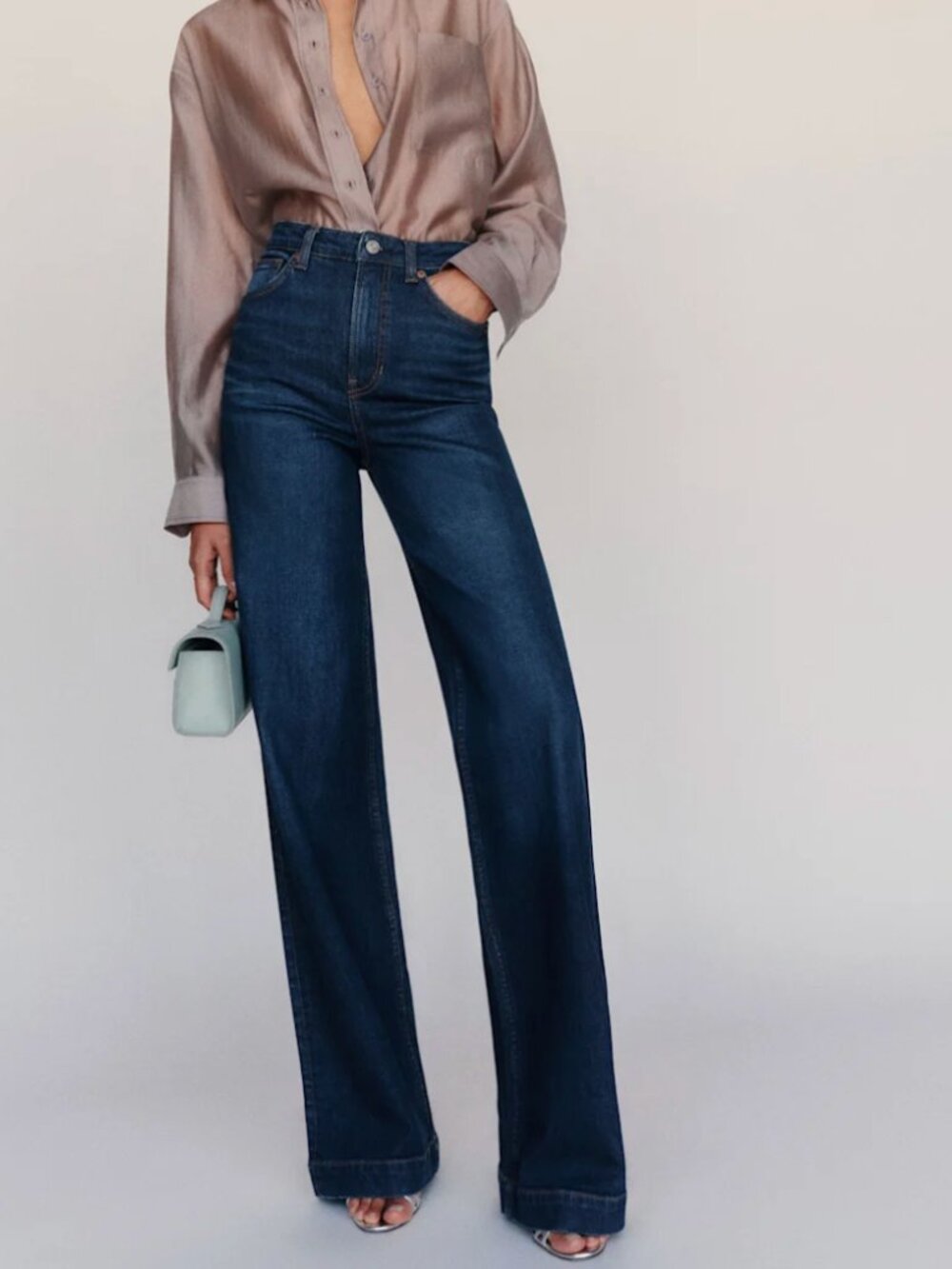 Reformation Bex Super Stretch High Rise Wide Leg Jeans